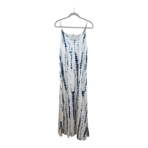 Lumento Sleeveless V-neck Tie Dye Maxi Dress Beach Festival Bohemian Women's XL - Picture 1 of 6
