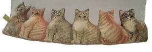 Kitty Cat Door Draft Stopper Plush Pillow Realistic Cats - Picture 1 of 3