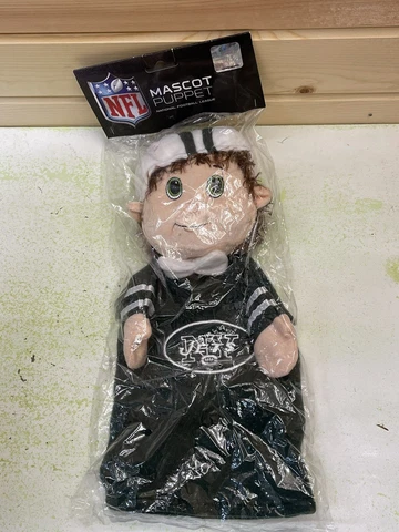 NFL New York NY JETS Hand Puppet Football Toy Christmas Stocking Stuffer Gift Cover