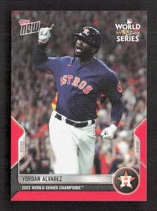 2022 Topps Now Campeones Serie Mundial Astros Yordan Álvarez #WS-14 ROJO/10 - Imagen 1 de 2
