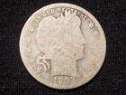 1892 Barber Quarter Coin - First Year Barber - 90% Silver United States