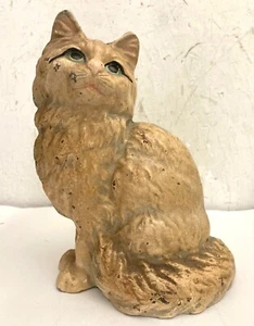 Antique Cast iron Doorstop Sitting Persian Cat Hubley #302 - Picture 1 of 8