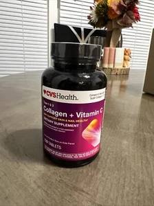 Collagen + Vitamin C, Skin & Nail Health Supplement Tablets, 120 CT BB:11/2026 - Picture 1 of 3
