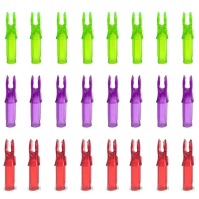 24pcs Archery Arrow Nocks ID6.2mm Insert Tips Plastic Arrow Shaft Bow DIY - Image 1 of 4
