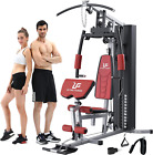Multifunctional Home Gym Equipment Workout Station with Pulley System, Arm, and