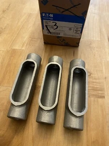 Eaton Crouse-Hinds C27SA 3/4” Aluminum Conduit Body C Form 7 Lot Of 3 - Picture 1 of 1