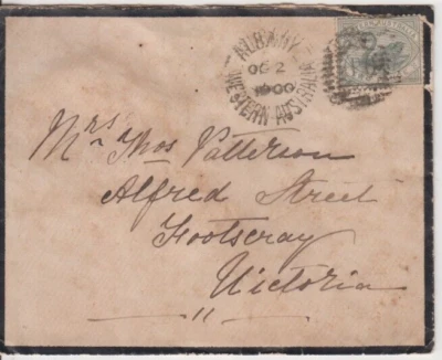 Sellos 1900 Australia Occidental 2 cubierta de cisne Albany con nave sala de correo Perth Foto 1 de 2