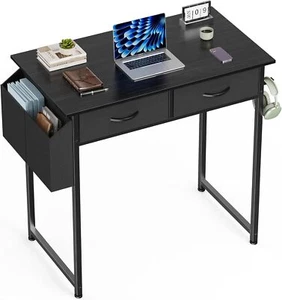 Small Computer Desk for Home Office, 32" Working PC Table with 2 Fabric Drawers - Picture 1 of 14