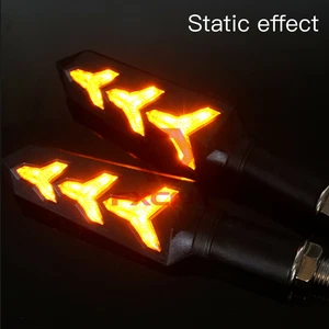 FXCNC 2Pcs Motorcycle LED Turn Signal Lamps Sequential Flowing Indicator Light - Picture 1 of 10