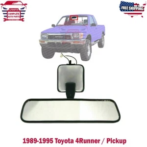 Inside Rear View Mirror with Light For 1989-1995 Toyota 4Runner / Pickup - Picture 1 of 7