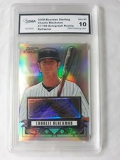 Charlie Blackmon 2008 Bowman Sterling Rookie Refractor Autographed Gem Mint 10