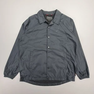Jordan Mens Overshirt Black Large Lightweight Snap Front Wings Coaches 882893 - Picture 1 of 16