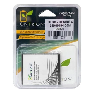 Ontrion 1000mAh Replacement Battery for HTC Desire C (A320E) - 35H00194-00M - Picture 1 of 4