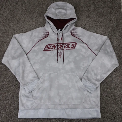 Mens Arizona Sun Devils Hoodie Mens 2XL Under Armour Gray Camo Fleece Cover