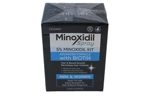 Olismo 5% Minoxidil w/ Biotin Hair & Beard Growth Spray 2 x 1 floz - Picture 1 of 6