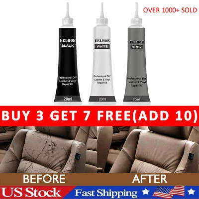 Kit avanzado de reparación de cuero de 20 ml relleno vinilo hágalo usted mismo parche de asiento de coche sofá orificios antidesgarros Foto 1 de 4