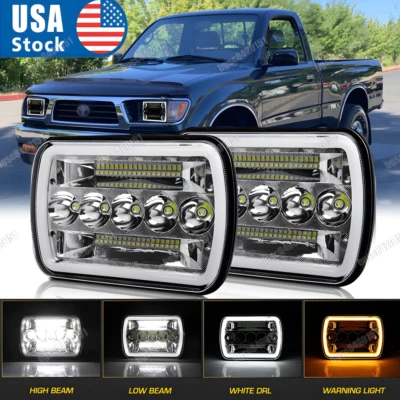 Nuevos faros LED DRL de 7x6" haz alto/bajo para camioneta Toyota Tacoma 1995-1997 DOT Foto 1 de 4
