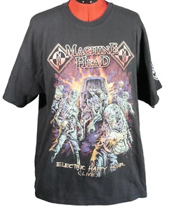 Machine Head CONCERT T-SHIRT Mens Medium 2022 ELECTRIC HAPPY HOUR TOUR Black - Picture 1 of 12