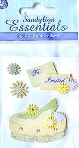 *RARE* Sandylion Essentials - YELLOW SHOE BOX Stickers - Picture 1 of 1