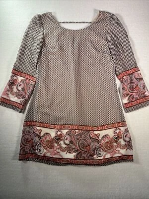 Speechless платье размер средний женщин туника 3/4 рукав многоцветный пейсли богемное - Изображение 1 из 4