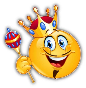 Smile King Car Bumper Sticker Decal "SIZES" - Picture 1 of 1