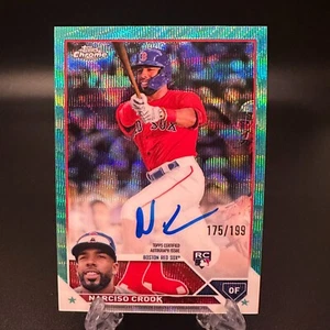 2023 Topps Chrome Update Narciso Crook Auto Aqua Wave Refractor Rookie /199 RC - Bild 1 von 2