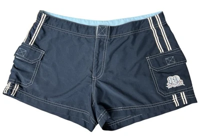 VTG 90's Y2K Body Code Cargo Short Shorts Women's Juniors Size 9 Navy Polyester  - Image 1 of 4