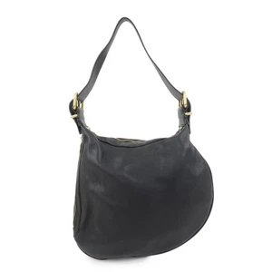 Fendi Logo Leder Schultertasche Handtasche schwarz 8BR228 echt gebraucht kostenloser Versand - Bild 1 von 22