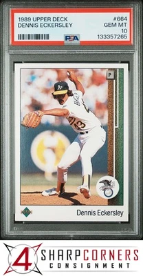 Dennis Eckersley Athletics Hof 1989 cubierta superior PSA 10 Foto 1 de 3