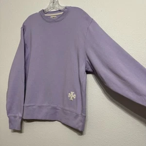 Tory Burch Sport Light Purple Long Sleeve Crewneck Sweatshirt Womens Size M - Picture 1 of 11