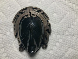 Taxco 925 Sterlingsilber Vintage Mexiko schwarzer Onyx Edelstein Stammesgesicht Anstecknadel Brosche - Bild 1 von 5