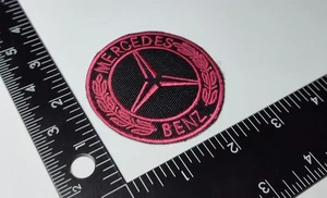 MERCEDES BENZ PATCH HOOK LOOP PATCH BADGE EMBLEM BLACK RED HIGH QUALITY NEW. - Picture 1 of 10