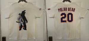 Pete Alonso Orso Polare Maglia Doppio Lato T-Shirt Uomo Taglia Large NY Mets - Foto 1 di 9