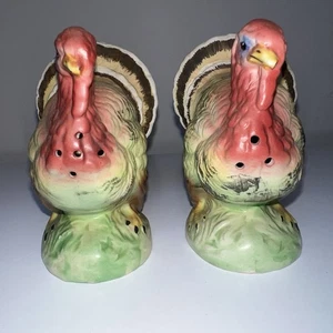 ceramic turkey salt and pepper shakers vintage - Picture 1 of 7