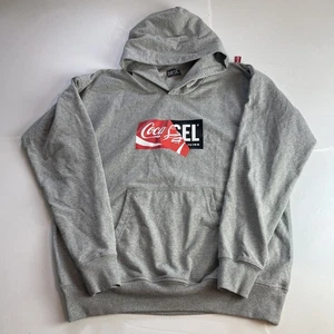 Diesel Coca Cola Mens Grey Print Hoodie Size XXL - Picture 1 of 9