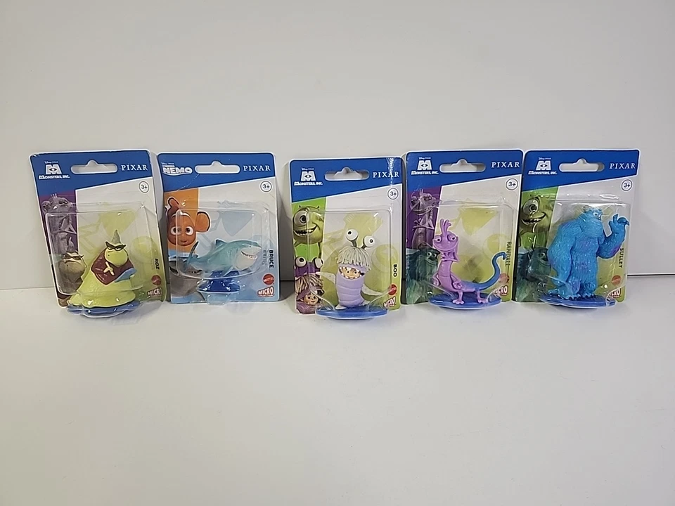 迪士尼皮克斯微型收藏玩偶 Monsters, Inc. Finding Nemo(5 件装)全新带包装 — 第 1/4 张图片