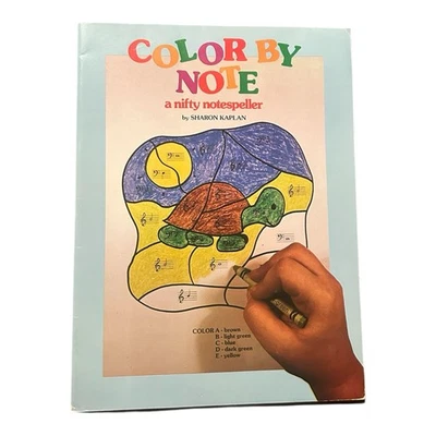 Color by Note NOS 1986 Sharon Kaplan Belwin Mills Nifty Notespeller Workbook VTG - Image 1 of 4