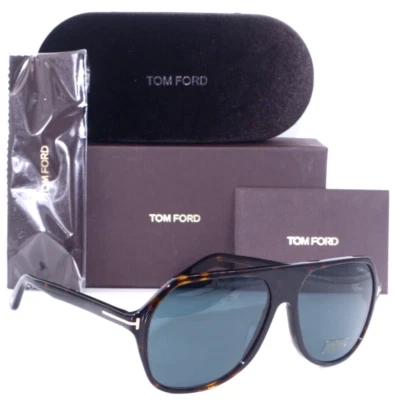 TOM FORD TF 934 52V HAYES AVIATOR HAVANA W/BLUE LENS AUTHENTIC SUNGLASSES 59-14 - Image 1 of 4