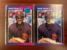 1989 Donruss SANDY ALOMAR JR. #28 ERROR Card No Dot After INC Baseball Lot Of 2