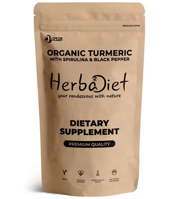 Turmeric Curcumin with Spirulina Powder Immune System Support Booster Detox - image 1 of 3