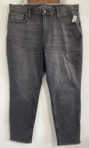 Old Navy Jeans Men's 38x32 Black Athletic Taper Stretch Distressed Denim NEW - Imagen 1 de 8