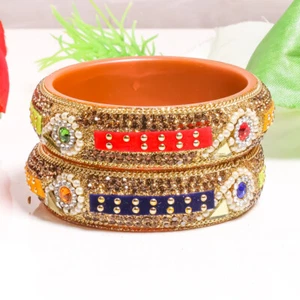 Juego de brazaletes de vidrio tradicionales Kada nupcial Bollywood étnico Kada mujeres y niñas - Imagen 1 de 9