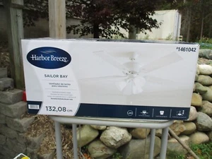 *NEW* Harbor Breeze Sailor Bay 52" White LED Indoor Ceiling Fan w/Light Kit  - Picture 1 of 5