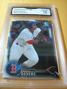 RAFAEL DEVERS RED SOX 2016 BOWMAN CHROME ROOKIE RC # BCP109 GRADED 10 L@@@K - Bild 1 von 1