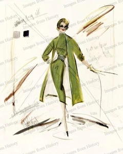 8x10 Print Marlene Dietrich Edith Head Sketch Witness for the Prosecution #AWTP - Picture 1 of 1