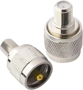 2Pcs PL259 Adapter UHF to F Type Female to UHF Male Coaxial Connector Adapter - Picture 1 of 11