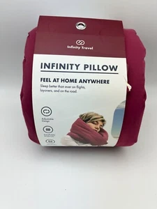 Infinity Travel Neck Pillow Burgundy Versatile Soft 360 Support Scarf Bamboo - Picture 1 of 5