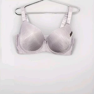 Sofra Bra 42DD Women Purple Lilac Stretch Striped Padded Underwire 3 Clasp Strap - Picture 1 of 7