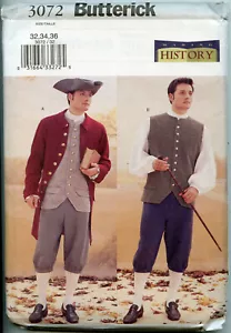 Historischer Kolonial Herren Anzug & Hut - Butterick Schnittmuster - Größen 32-34-36 - Bild 1 von 2