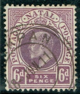 1910-13 Natal Used in Transvaal 6d SG Z94 BRAKPAN CDS VFU - Picture 1 of 1